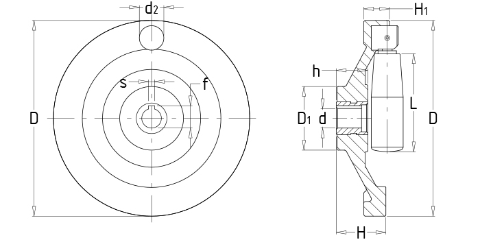 可折柄背面波紋手輪
