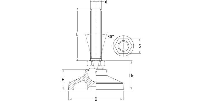 萬向調節(jié)支撐腳